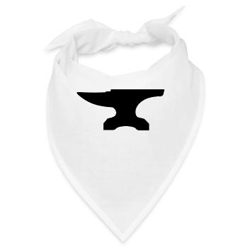 Amboss Schwarz Black - Bandana - Weiß - Vorne