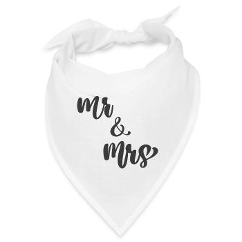 Mr and Mrs, verheiratet, mister and misses - Bandana - Weiß - Vorne