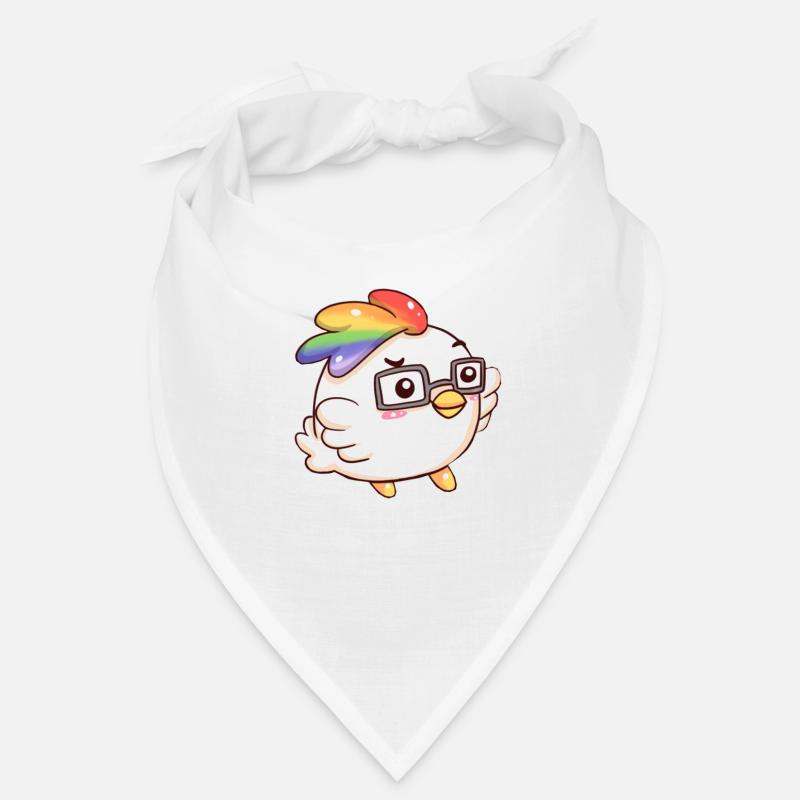 Regenbogen - Bandana - Weiß