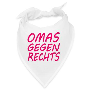 Omas gegen rechts - Bandana - Weiß - Vorne