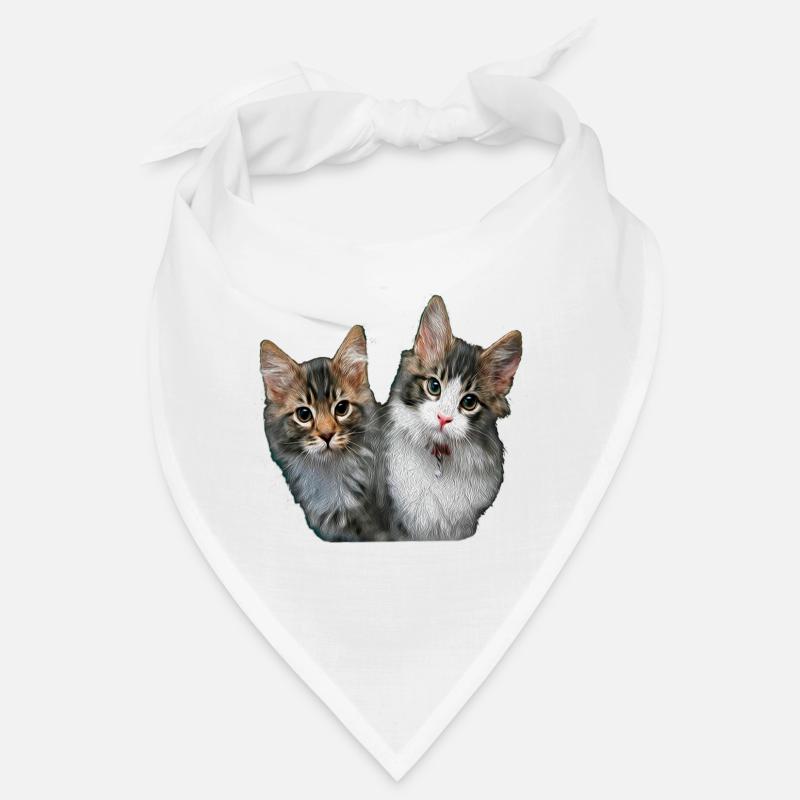 Kätzchen - Bandana - Weiß