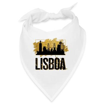 Lisboa Lissabon Lisbon Portugal Skyline - Bandana - Weiß - Vorne
