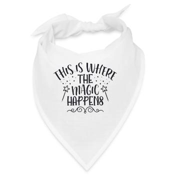 Hier ist die Magie - Bandana - Weiß - Vorne