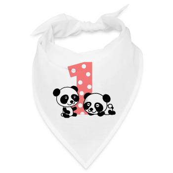 1. Geburtstag. erster Geburtstag - Bandana - Weiß - Vorne