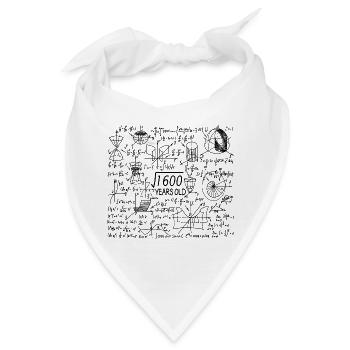 40. Geburtstag für Mathelehrer und Mathe Nerds - Bandana - Weiß - Vorne
