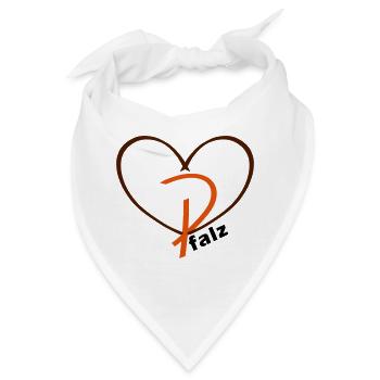Pfalzlust - Herz der Pfalz - Bandana - Weiß - Vorne