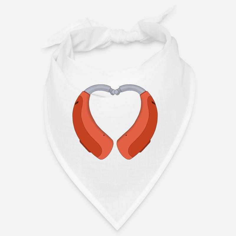 Heart Shaped Hearing Aid Bandana