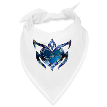 Elegantes Blumendesign - Bandana - Weiß - Vorne