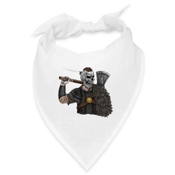 Wikinger, Odin, Thor, Wallhalla, Berserker - Bandana - Weiß - Vorne