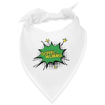 Doppelwumms Comic Style - Bandana - Weiß - Vorne
