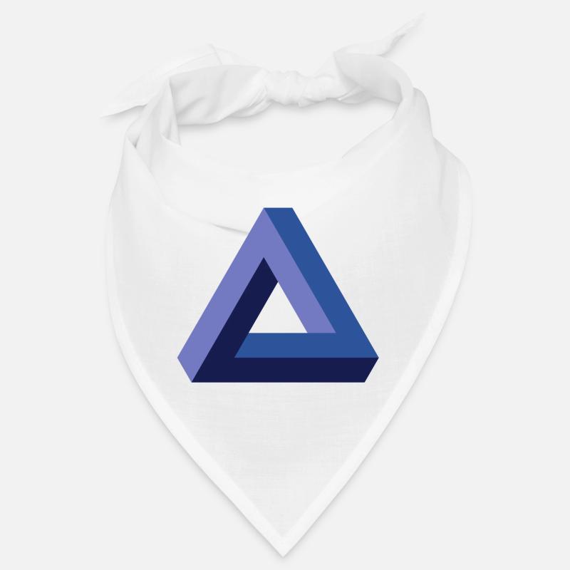 Optical illusion triangle - Bandana - white