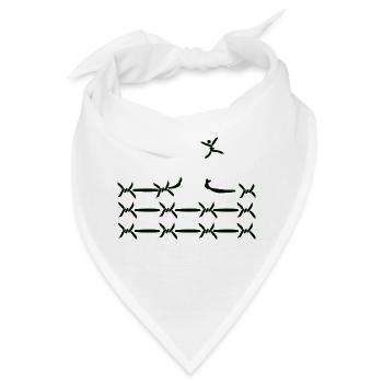 Free Freiheit Hamsterrad Ausbruch Prison Fun Toy - Bandana - Weiß - Vorne