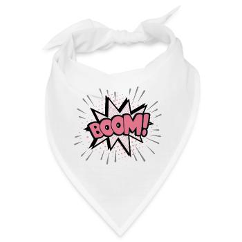 Boom rosa - Bandana - Weiß - Vorne