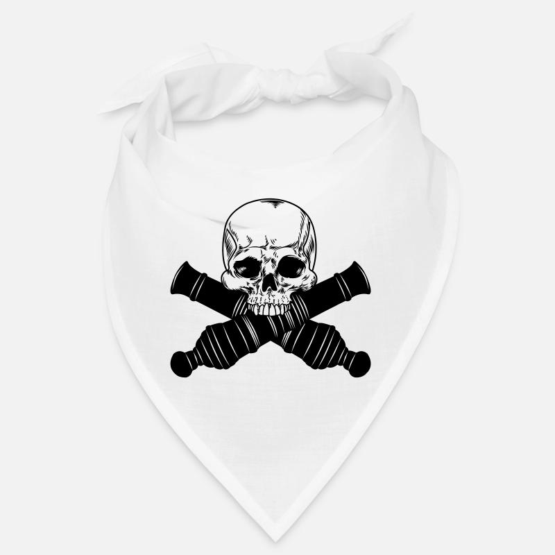 Crâne avec deux canons Bandana