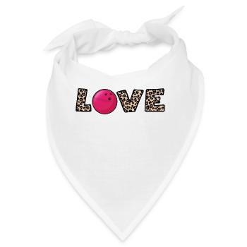 bowling bowlingkugel x strike bowling-love - Bandana - Weiß - Vorne