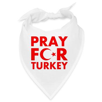 Pray for turkey - Bandana - Weiß - Vorne