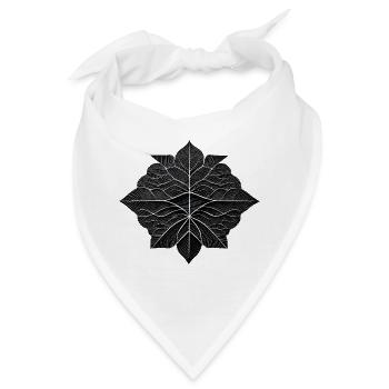 Nächtliches geometrisches Blatt - Bandana - Weiß - Vorne