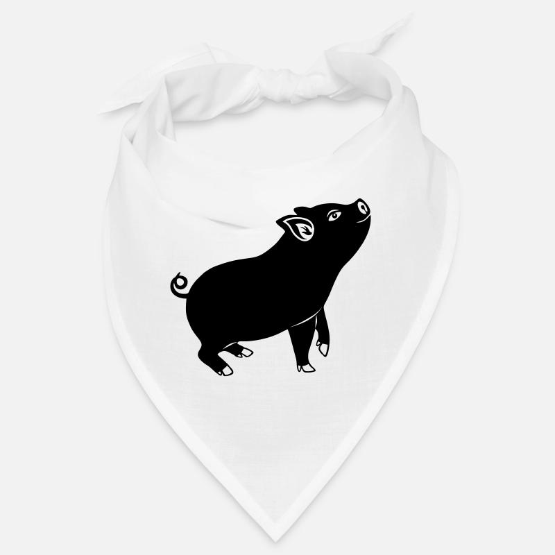 Schweineemblem Schattenbild Bandana