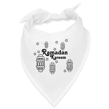 Ramadan Kareem Stern und Lichter - Bandana - Weiß - Vorne