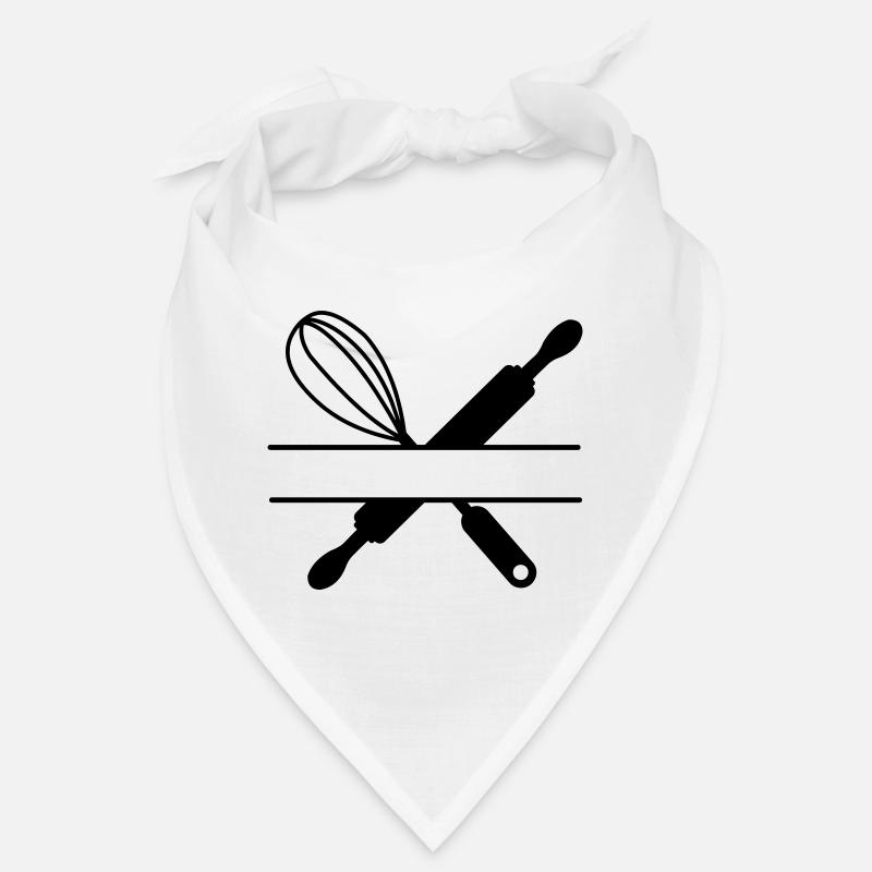 Banner text rolling pin and whisk Bandana