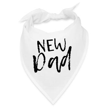 New Dad - Ankündigung für neue Väter - Bandana - Weiß - Vorne