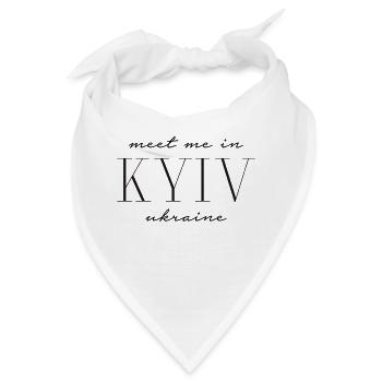 Meet me in Kiew Ukraine - Kyiv - Bandana - Weiß - Vorne