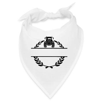 Lorbeerkranz Ackerschlepper - Bandana - Weiß - Vorne