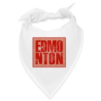 EDMONTON Stadtkarte – Urbanes Design - Bandana - Weiß - Vorne