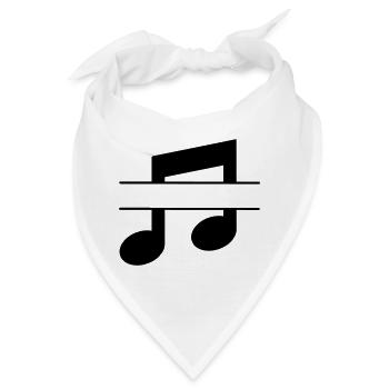 Textbanner für Musiknoten - Bandana - Weiß - Vorne