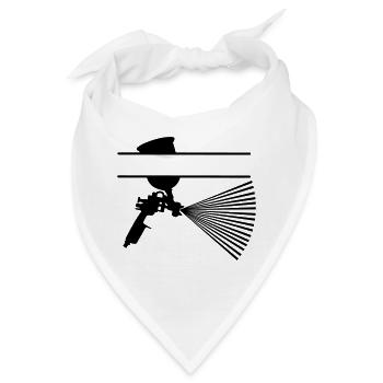 Spray mit Farbbecher Textbanner - Bandana - Weiß - Vorne