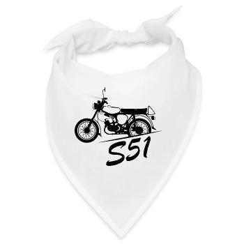 simson s51 Legende Moped DDR Nostalgie Logo icon - Bandana - Weiß - Vorne
