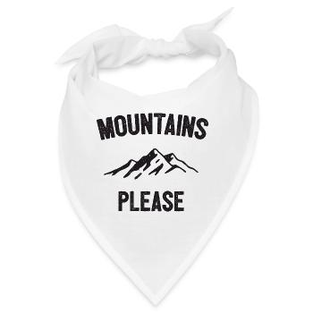 Berge bitte - Bandana - Weiß - Vorne