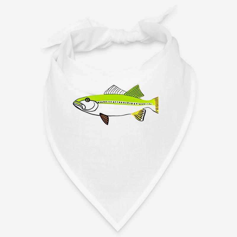 Truite - Bandana - blanc