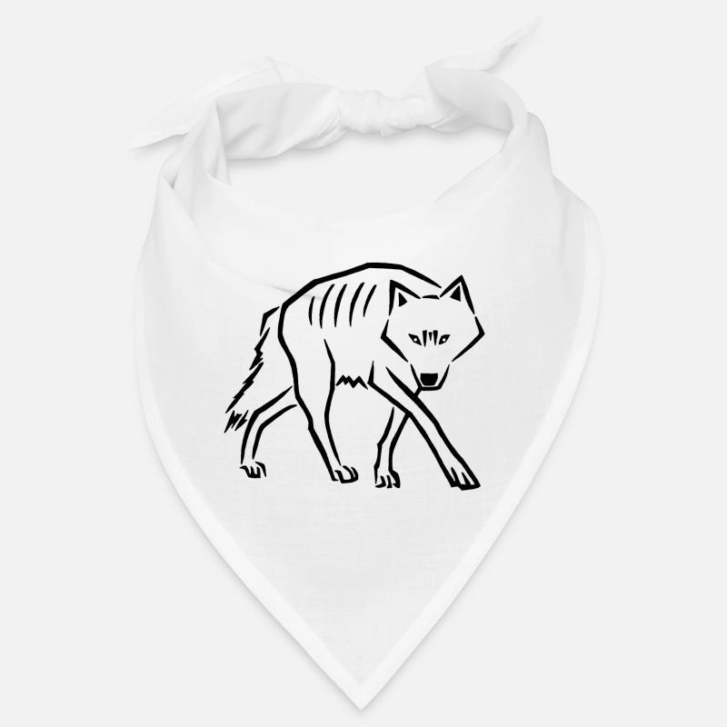 Wolfsschritte (Schwarz) Bandana