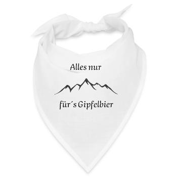 Alles nur fürs Gipfelbier , wandern - Bandana - Weiß - Vorne