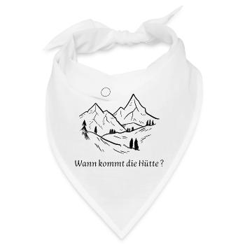 Wann kommt die Hütte ? wandern - Bandana - Weiß - Vorne
