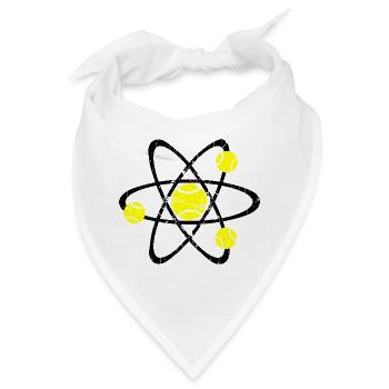 Tennis atom Physik Logo Tennisball Design - Bandana - Weiß - Vorne