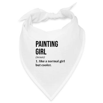 Malerei, Malerei, Malerei, Malerei - Bandana - Weiß - Vorne