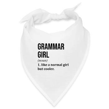 Grammatik Grammatik Grammatik - Bandana - Weiß - Vorne