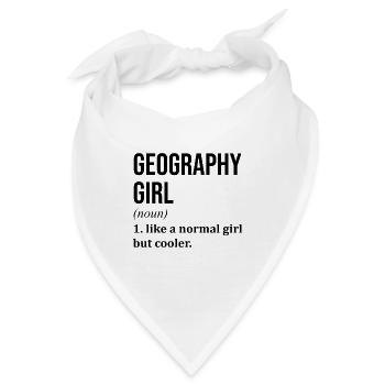 Geographie Geografie Geografie - Bandana - Weiß - Vorne