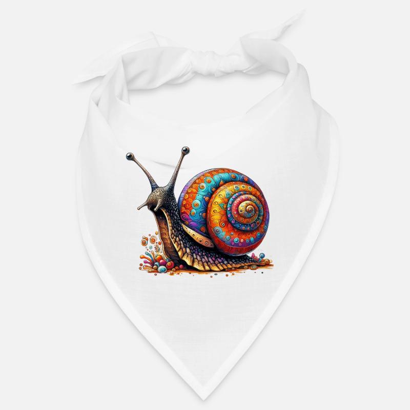 Schnecke - Bandana - Weiß