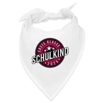 Erste Klasse schulkind 2025 mädchen rosa - Bandana - Weiß - Vorne