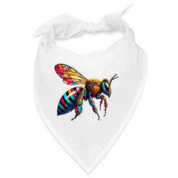 Biene - Bandana - Weiß - Vorne