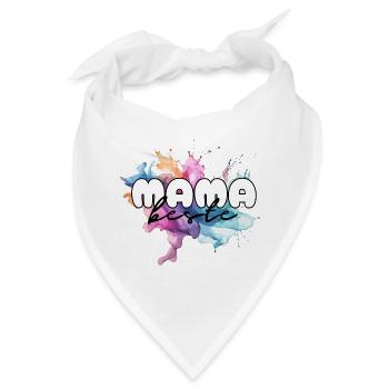 Beste Mama, Muttertag, Mutter, Mami, Supermama - Bandana - Weiß - Vorne