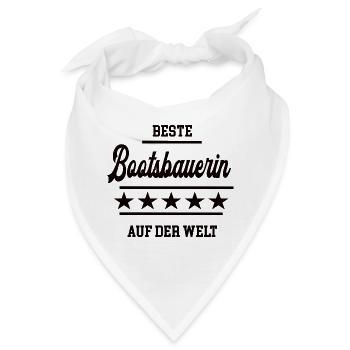 Beste Bootsbauerin Weltbeste Chefin Schiffsbauerin - Bandana - Weiß - Vorne