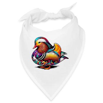 Mandarinente - Bandana - Weiß - Vorne