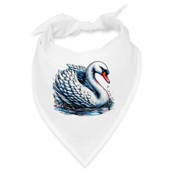 Schwan - Bandana - Weiß - Vorne
