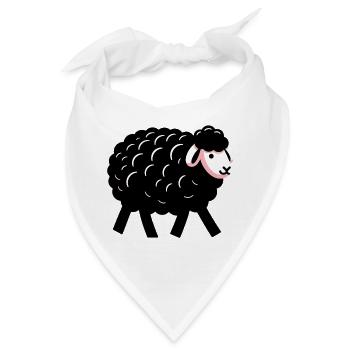 Schwarzes Schaf - Bandana - Weiß - Vorne