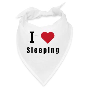 I love sleeping - Bandana - Weiß - Vorne