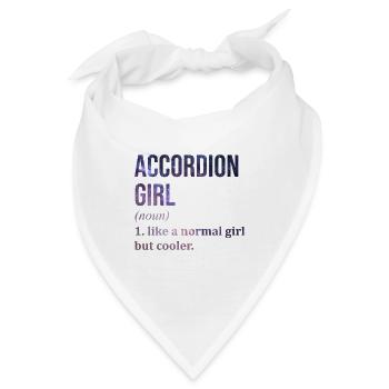 Akkordeon, Akkordeon, Akkordeon - Bandana - Weiß - Vorne